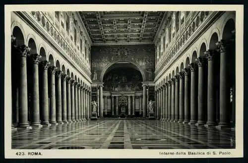 AK   Rom / Roma - Interno della Basilica di S. Paolo ..... [ H250 ]
