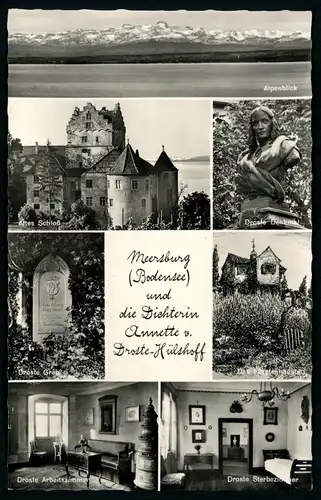 AK   Meersburg + die Dichterin Annette von Droste - Hülshoff ..... [ H333 ]