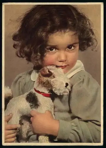 AK   Kind mit Spielzeughund ..... [ H356 ]