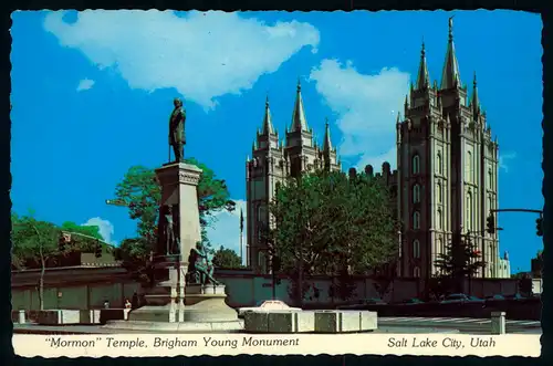 AK   Salt Lake Temple - Brigham Young Monument - Salt Lake City ..... [ H387 ]