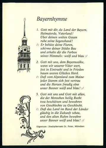 AK    Bayernhymne ..... [ H461 ]