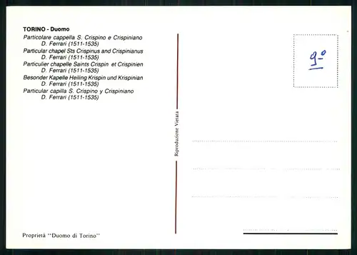 AK    Torino Duomo / Turin Dom - Particolare cappella S. Crispino e Crispiniano / Kapelle Heilig Krispin + Krispinian ..... [ H476 ]