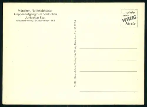 AK     München : Nationaltheater - Treppenaufgang zum nördlichen Saal ..... [ H495 ]