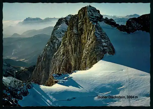 AK    Hoher Dachstein mit Hallstättergletscher , Dachsteinwarte + Südwand ..... [ H637 ]