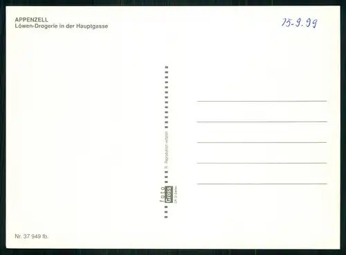 AK    Appenzell - Löwen Drogerie in der Hauptstrasse ..... [ H649 ]