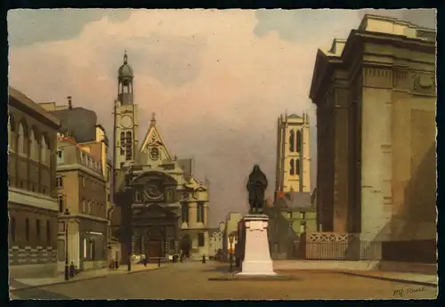 AK    Paris : Saint - Etienne - du - Mont : Heures Calmes de Paris ..... [ H740 ]