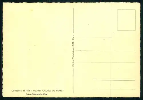 AK    Paris : Saint - Etienne - du - Mont : Heures Calmes de Paris ..... [ H740 ]