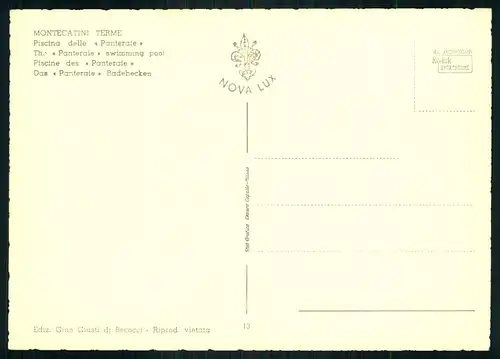 AK    Montecatini Terme - Piscina delle Panterale / Das Panteraie Badebecken ..... [ H759 ]