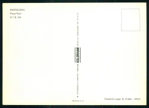 AK    Barcelona - Plaza Real ..... [ H772 ]