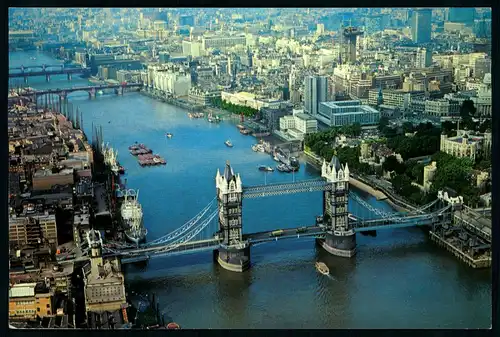 AK    Aerial view of Tower Bridge + the City of London ..... [ H791 ]