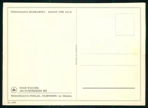 AK    Hans Wagner : am Starnberger See ..... [ H801 ]