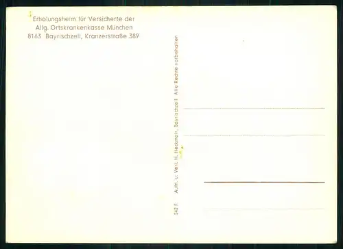 AK    München : Erholungsheim der AOK München in Bayrischzell ..... [ H812 ]