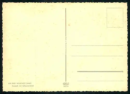 AK    Bad Neustadt / Saale - Kurpark mit Schwanenteich ..... [ H834 ]