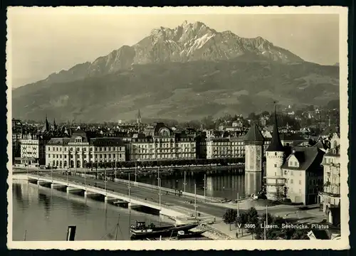AK    Luzern - Seebrücke + Pilatus ..... [ H840 ]