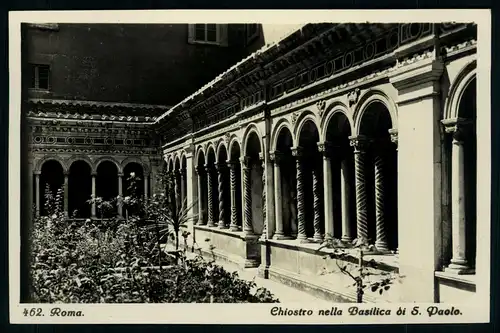 AK   Rom / Roma - Chiostro nella Basilica di S. Paolo ..... [ H249 ]