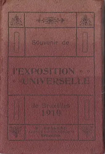 [Lithographie] Brüssel Weltausstellung 1910 18 AK Leporello. 