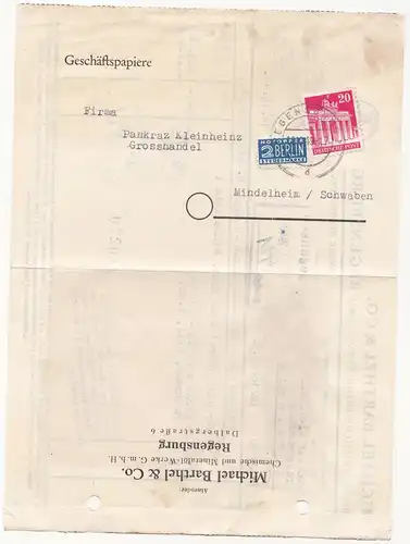 Bundesrep. Deutschland 1949 Nr 1 85 Brief A0021