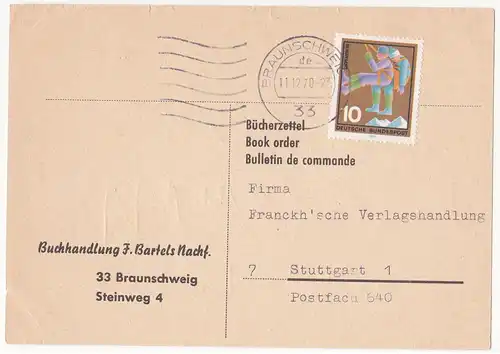 Bundesrep. Deutschland 1970 Nr 630 Brief A0055