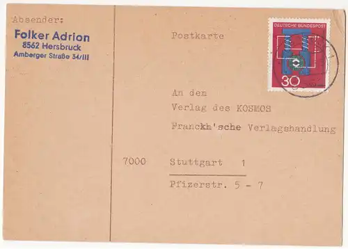 Bundesrep. Deutschland 1967 Nr 522 Brief A0115