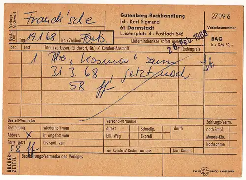 Bundesrep. Deutschland 1968 Nr 546 Brief A0203