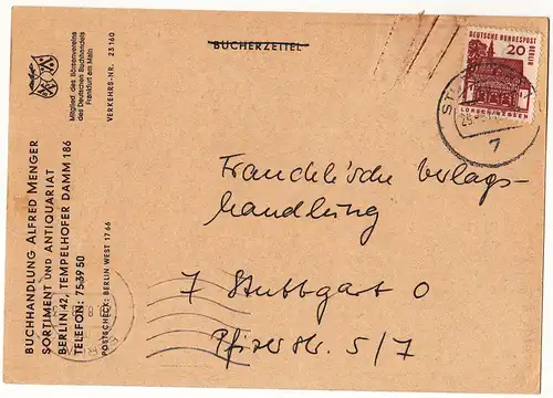 Bundesrep. Deutschland 1968 Nr 244 Brief A0209