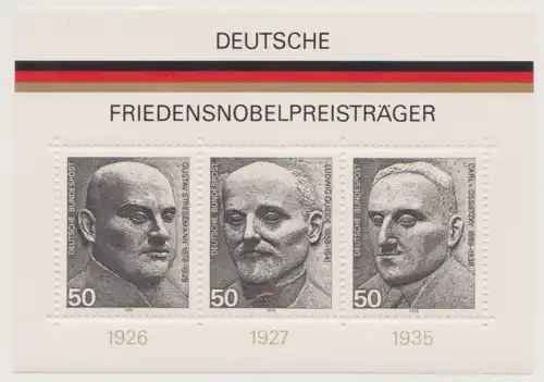 Bundesrep. Deutschland 1975 Nr 871 – 873; Block 11 Postfrisch / ** A4552