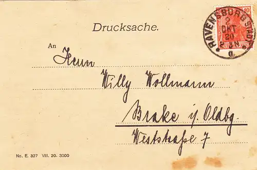 Deutsches Reich 1920 Nr 141 Brief A3117