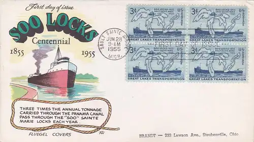 USA 1955 Ersttagsstempel A3122