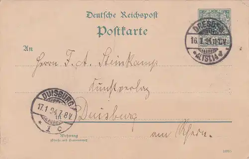 Deutsches Reich 1894 Nr 46 Brief A3141
