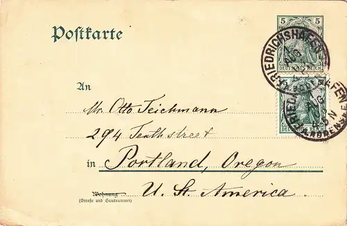 Deutsches Reich 1903 Nr 70 Brief A3155