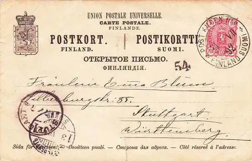 Finnland 1892 Brief A3160