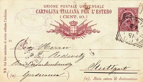 Italien 1892 Brief A3162