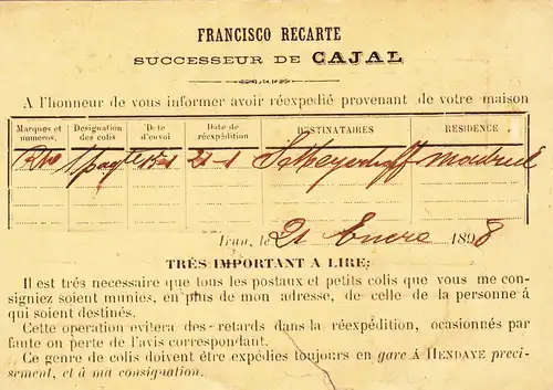 Spanien 1898 Brief A3165