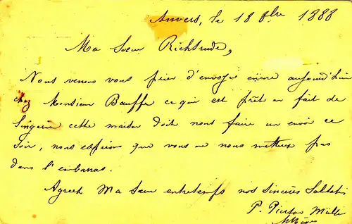 Belgien 1888 Brief A3166