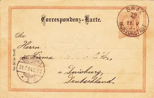 Österreich 1894 Brief A3168