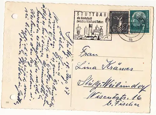 Bundesrep. Deutschland 1957 Nr 181 226 Brief Ansichtskarte A0015