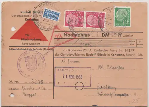 Bundesrep. Deutschland 1955 Nr 183 185 Brief A2061