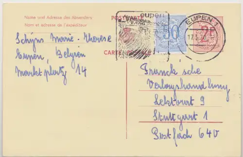 Belgien 1970 Nr BE 892 BE 1501 Brief A2062