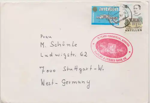 Niederl. Antillen 1986 Nr AN 530 AN 600 Brief A2081