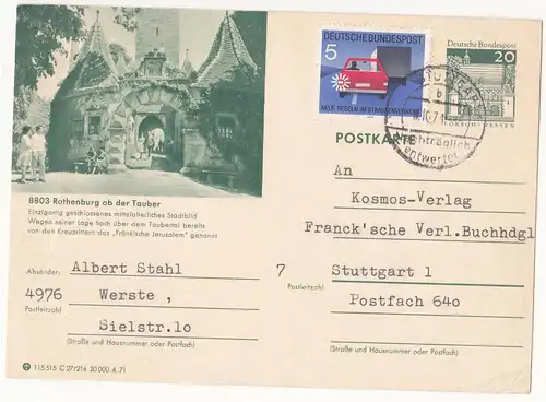 Bundesrep. Deutschland 1971 Nr 491 670 Ansichtskarte A0364