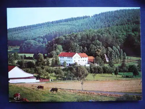 [Echtfotokarte farbig] Waldhotel Glimmesmühle, Bad Hersfeld, B 324 - AK, 70er
