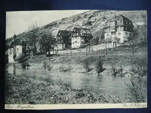 KLING: Mergentheim, Wolfgangs-Kapelle / Villa Regina - AK, 1931 - BESCHNITTEN !