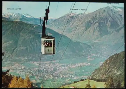 AK D. Drescher, Meran - IFINGER SEILBAHN - Troyer-Pendelbahn - Stempel