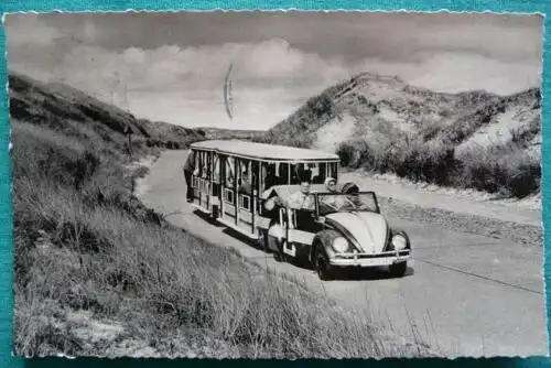 Norderney, Dünenexpress / VW-Gliederzug, um 1960 - VW-Käfer / Beetle