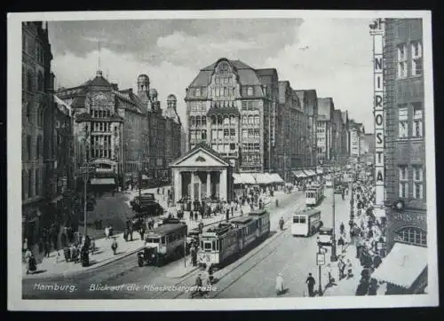 HAMBURG, Mönckebergstraße - Straßenbahn, Linie 16 - vor 1944