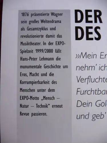 Holger Matthies, Klappkarte - Richard Wagner: Der Ring - Hannover, EXPO 2000
