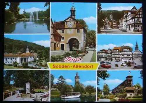Bad Sooden-Allendorf, Gradierwerk, Brunnen mit Lindenbaum, Soodener Tor