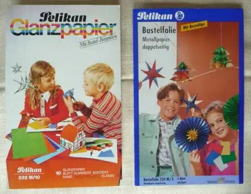 PELIKAN, 232 M/10+234 M/5 - Bastelpapier aus DM-Zeiten, Restinhalt - NUR Sammler