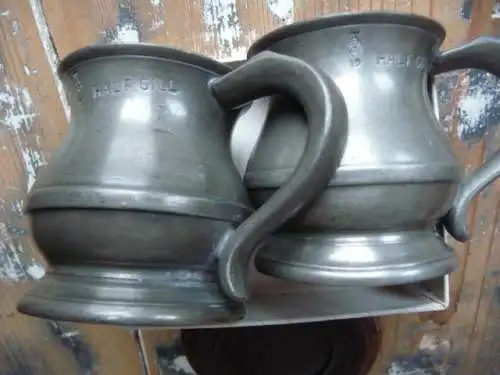 Farrow & Jackson Makers, London - Half Gill / Tot, 2er Set - Zinn / Pewter