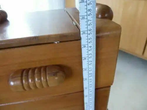 DDR Nähkasten Holz alt Grif Nähkästchen Retro Vintage komplett gefüllt + Nähzeug